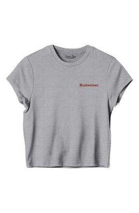 Junk Food Budweiser Graphic Cropped T-shirt in Heather Grey at Nordstrom Rack, Size X-Small