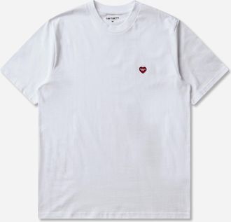 Carhartt Work in Progress Men s Small Heart T-Shirt White / Red