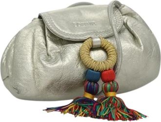 Loewe Pre-owned Mini Bags, female, Gray, Size: ONE SIZE Pre-owned Mini Leather Shoulder Bag