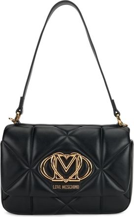 Love Moschino Gewatteerde Schoudertas - Dames - Schoudertassen - Zwart - ONE Size - Polyester - Tassen