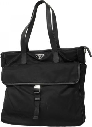 Prada Black Nylon Tote Bag (Pre-Owned)