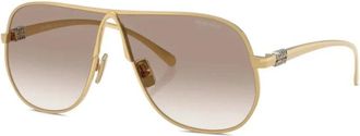 Miu Miu A56S Aviator Zonnebril - Dames - Zonnebrillen - Geel - 66 MM - Accessoires