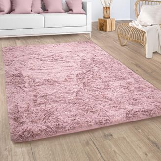 Paco Home Hochflor-Teppich »Silky 591« rechteckig 37 mm Höhe Uni-Farben, besonders weich und kuschelig