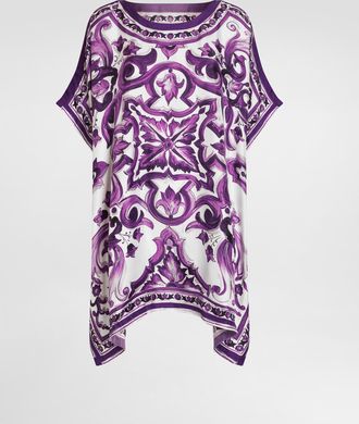 Dolce & Gabbana Majolica-print Twill Caftan - Woman Dresses Multicolor 38