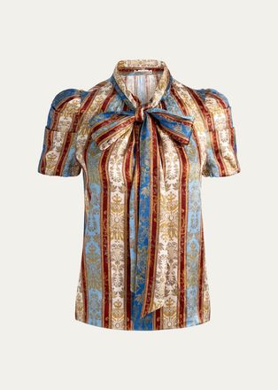 Alice & Olivia Brentley Tieneck Blouse