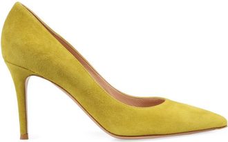Gianvito Rossi Womens 85 Suede Pumps - Yellow Leather - Size EU 41