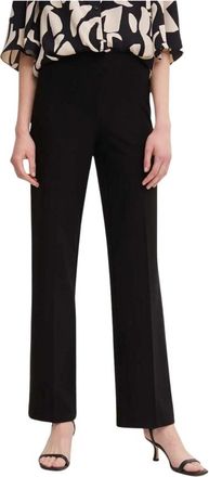 Joseph Ribkoff Broek met wijde pijpen en plooien - Dames - Wijde Broeken - Zwart - XS - Polyester - Broeken