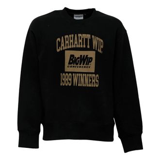 Carhartt Work in Progress Hoodies & sweatvesten, Heren, Zwart, M, Katoen, Crewneck Sweatshirt