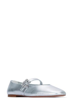 Roger Vivier Womens Roundytoe Mini Flowers Babies 10 Argento Leather - Sole: Rubber Sandali / Sandal