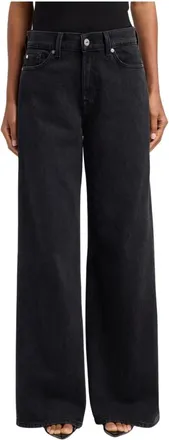 7 For All Mankind Mujer, Vaqueros, Negro, Talla: W30