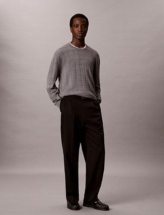 Calvin Klein Jersey De Lana Merino De Rejilla
