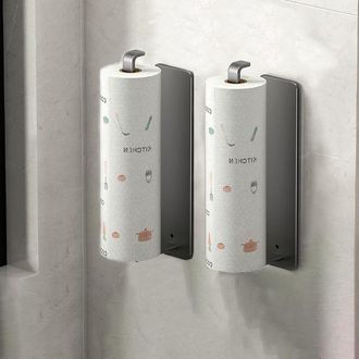 OEM Juego De 2 Soportes Grises Para Toallas De Papel De Cocina, Ideales Para Guardar Toallas De Cocina Y Bolsas De Almacenamiento. Organizaci&oacute;n Pr&aacute;ctica S
