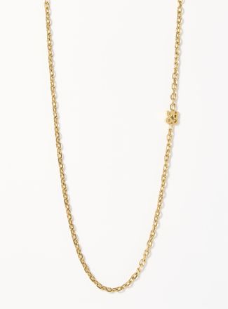 HUGO BOSS Mens Stacked small logo golden chain