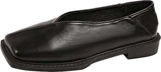 Generic Womens Mary Jane Shoes Slip On Casual Pumps Shoes Solid Color Stylish Retro Versatile Non-Slip Comfortable Walking Shoe Work Office Party Black