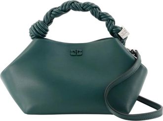 Ganni Tassen, Dames, Groen, ONE Size, Katoen, Small Bou Bag