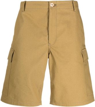 Kenzo Khaki Cargo Logo Shorts