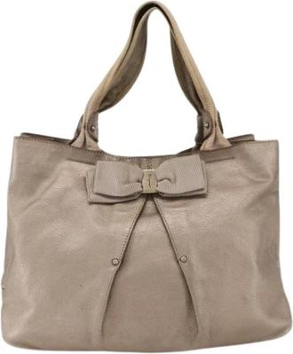 Ferragamo Pre-owned Shoulder Bags, female, Beige, Size: ONE SIZE Pre-owned Shoulder Bag