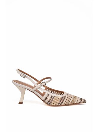 Chantal White Other Fibers Rafia Pump