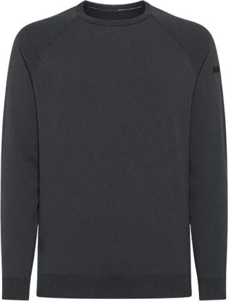 Roberto Ricci Design Regular Fit Technische Katoenen Trui - Heren - Ronde hals truien - Grijs - 3XL - Katoen - Truien & Vesten