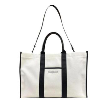 Balenciaga Vintage, unisex, Wit, ONE Size, Pre-owned Canvas Tote Bag