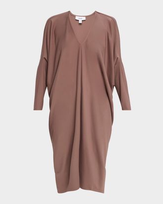 Reiss Gracie Draped Batwing-Sleeve Dress