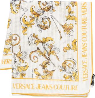 Versace Jeans Couture Sciarpa Barocco Outline - Bianco