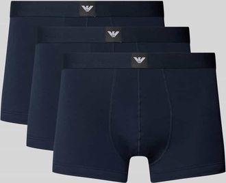 Emporio Armani Trunks mit elastischem Logo-Bund im 3er-Pack in Dunkelblau, Größe XXL