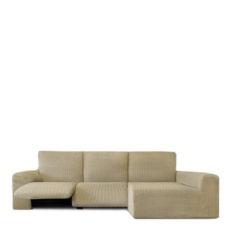 Eysa Funda de sof&aacute; chaise relax biel&aacute;stica derecha beige 250 - 360 cm