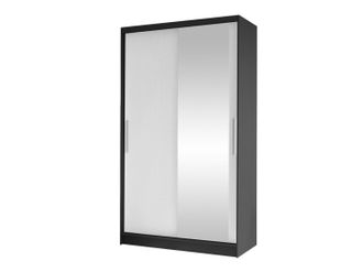 Mirjan24 Armario Closico Structor Vi, Negro + Blanco, 200x100x58cm, Puertas De Armario: Correderas, N&uacute;mero De Estantes: 4