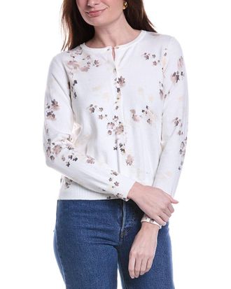 Vince Camuto Delicate Flower Wool-Blend Cardigan