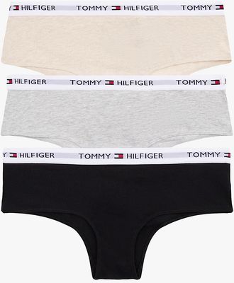 Tommy Hilfiger Womens Tommy Logo Bikini Shorty 3-Pack - Multi - XL