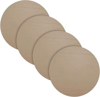 Fortessa Set Of 4 Strata Round Leather Placemats