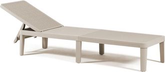 Siediti Fuori e Dentro Tumbona de resina efecto rat&aacute;n con respaldo regulable greige