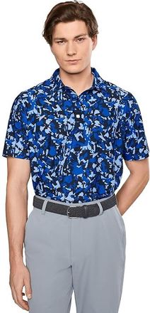 Black Clover Camo Mix Polo Mens Clothing Royal Blue : 2XL, Mesh/Polyester/Spandex