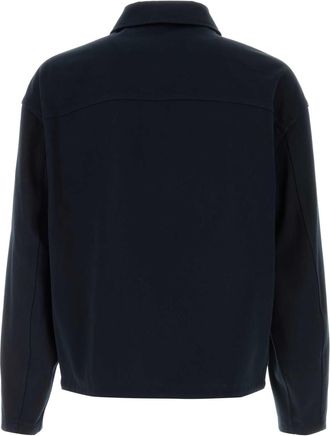 Loewe Mens Navy Blue Cotton Jacket Dark Exterior: Giacche E Gilet