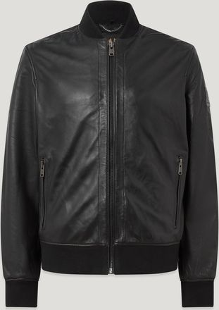 Belstaff Landmark Bomber Mens Burnished Nappa Black Size 2XL
