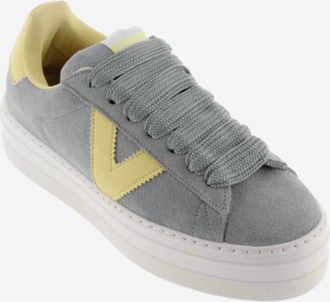 Victoria Womens Barcelona Platform Sneakers In Grey/yellow