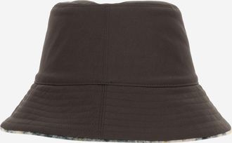 Burberry Womens Bucket Hat Reversible Fleece Green Wool