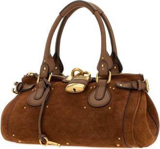 Chlo&eacute; Womens Paddington Top Handle Bag Brown Calf Leather Bos