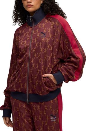 Puma x KidSuper T7 Track Jacket in Ruby Shimmer at Nordstrom, Size Xx-Large