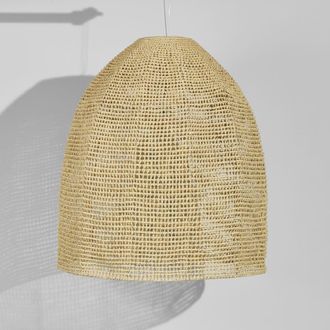 Maisons du monde Pantalla de l&aacute;mpara de papel trenzado calado