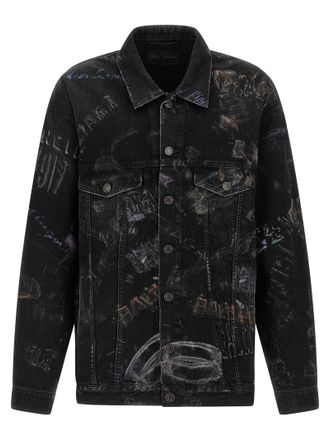 Balenciaga Black Cotton Denim Mens Jacket