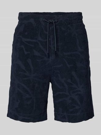 Boss Orange by Hugo Boss BOSS Orange Regular Fit Sweatshorts aus Baumwoll-Mix Modell SE_FLOWER in Marine, Gr&ouml;&szlig;e XXXL