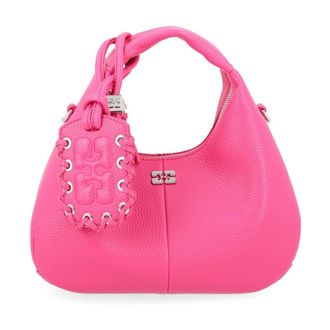 Ganni Mini Borsa Hobo - - Bags - Donna - Rosa - ONE SIZE