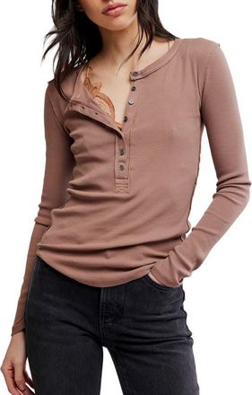 Free People We The Free Jamie Henley Top in Sepia Clay at Nordstrom, Size X-Small