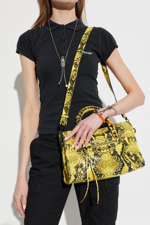 Balenciaga Le City Small Hand Bag, Womens, Yellow