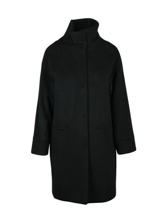 Olivier Horigamy Black Virgin Wool-Blend Coat