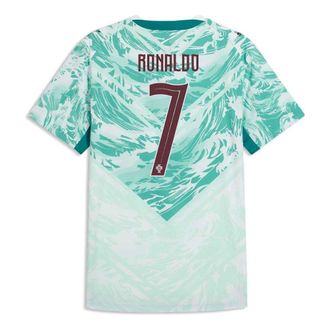 Puma Cristiano Ronaldo Portugal 2026 Authentic Away Jersey PUMA White Green Lagoon 788145-77