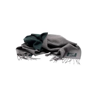 Fendi Bufanda de lana y cachemira - Accessories - Hombre - Gris - ONE SIZE