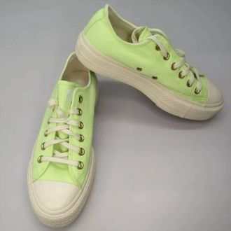 Converse Womens Low Platform Tennis Sneakers In Citron